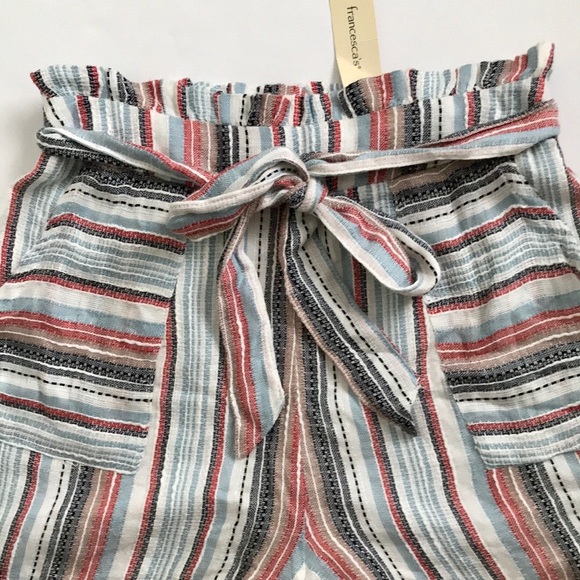NWT Miami Everly Tie Waist Striped Shorts Small - Picture 6 of 9
